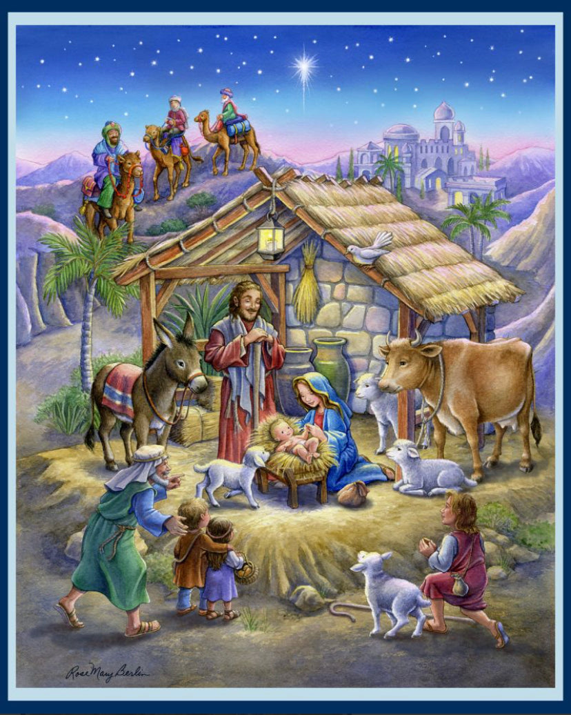 Nativity Scene Fabric Panel