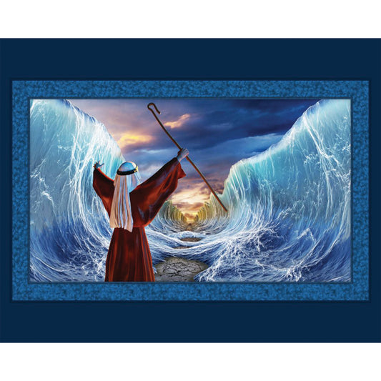 Moses Parts the Red Sea Fabric Panel