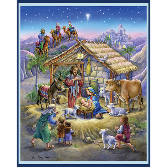 Nativity Scene Fabric Panel